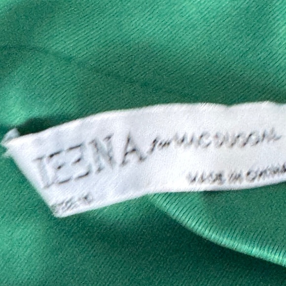 Ieena X Mac Duggal NWT Emerald Satin One Sleeved Cocktail Dress Sz 10 - Picture 8 of 13